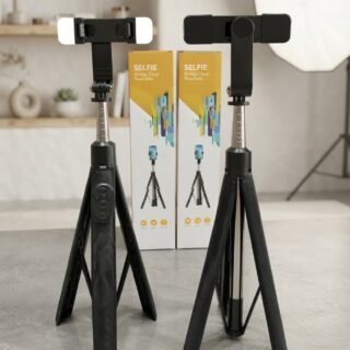 4 In 1 Selfie Stick Tripod With Bluetooth Remote Connection Mobile Holder