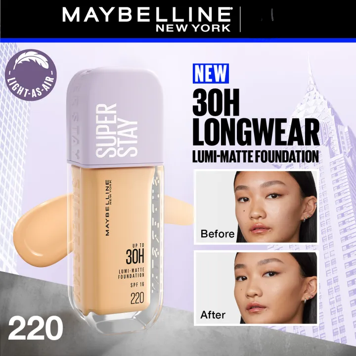 Maybelline Superstay Lumi Matte Foundation 220 - Beauty Accessory Designed For Makeup Application And Daily Skincare Routine