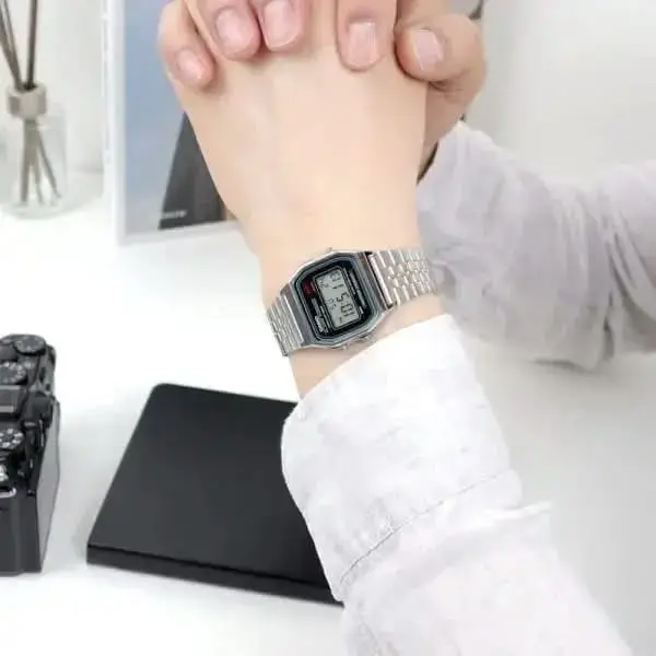 Stainless Steel Digital Display Watch For Men - Image 2