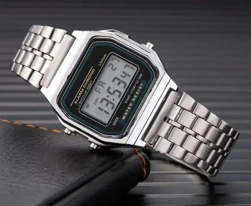 Stainless Steel Digital Display Watch For Men - Image 3