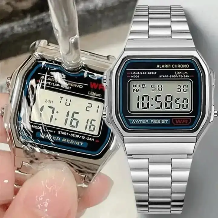 Stainless Steel Digital Display Watch For Men - Image 7