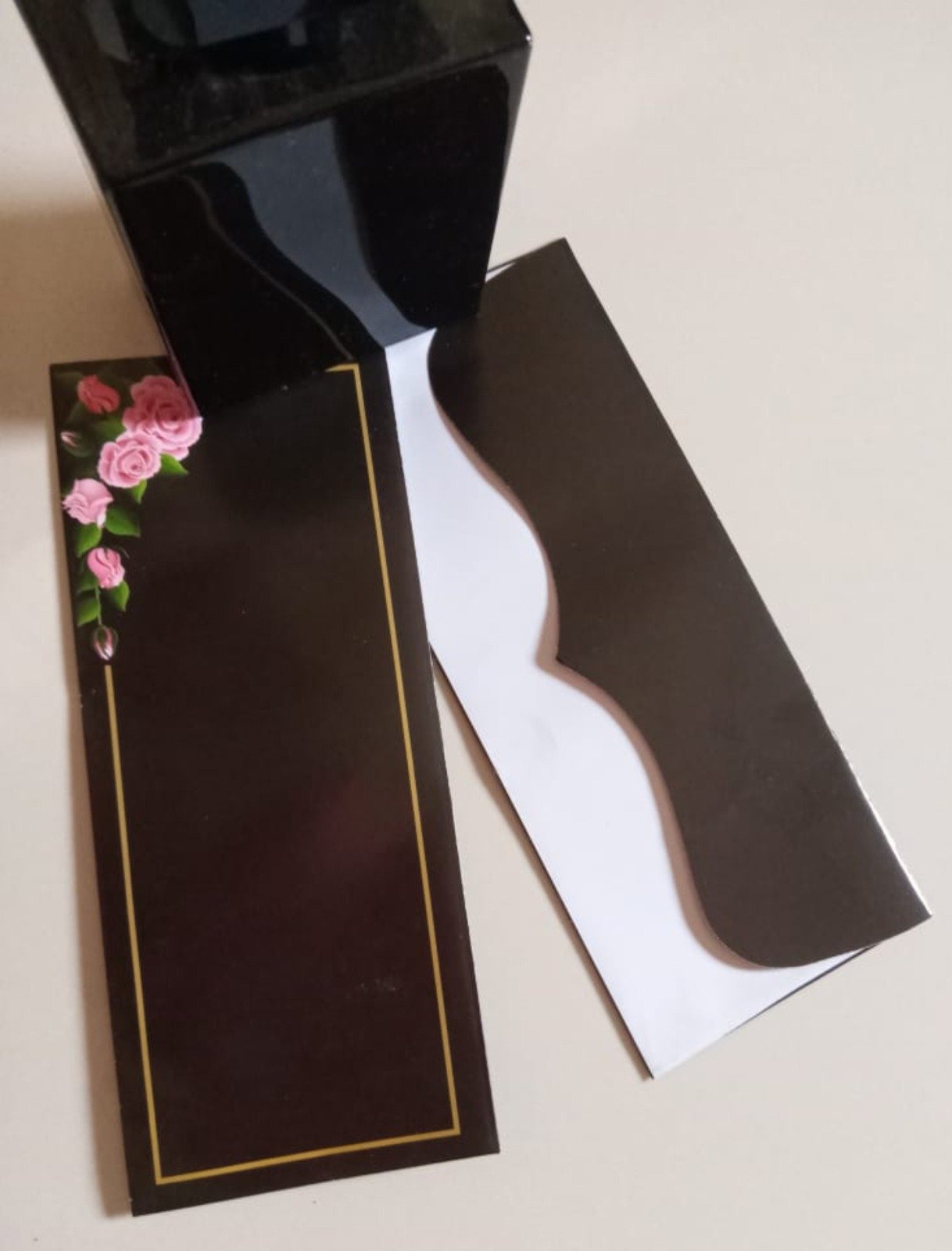 Premium Black Eidi Envelopes for Weddings & Engagements (15 Pieces) – Elegant Floral Card Cash Pack - Image 4