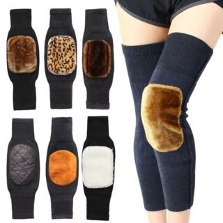 1 Pair Cashmere Winter Knee Brace Thermal Leg Knee Warmer Sleeve Unisex Wool KneePad Support for Joint Pain Tendonitis