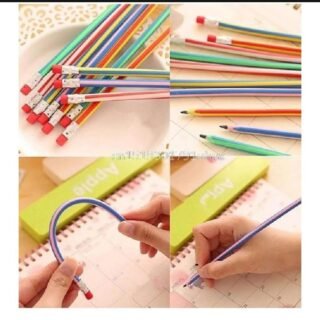 Bendy Flexible Soft Pencil With Eraser For Kids (Pack of 10)