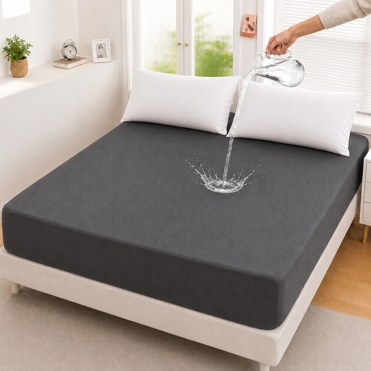Micro Fitted Waterproof Mattress Cover & Protector – Dust Mite Proof & Machine Washable - Image 3