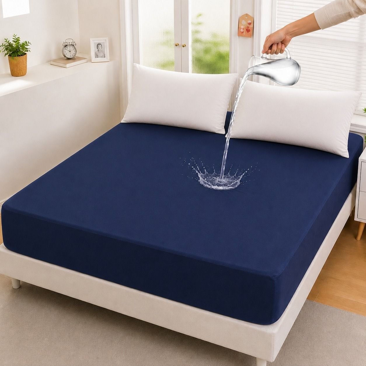 Micro Fitted Waterproof Mattress Cover & Protector – Dust Mite Proof & Machine Washable - Image 4