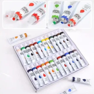 Acrylic Color Paints, Paint Tubes, Set of 12 Pcs Set