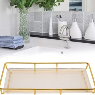 Bathroom Tray (Assorted Black & Gold)