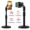 Portable Tripod Stand for Smartphones 360° Rotating Black Plastic