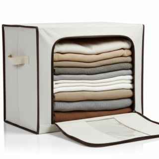 Cloth Storage Box with Transparent Window