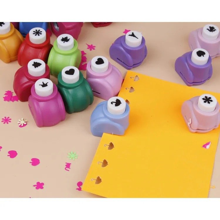 Mini Paper Punch 1 Pc – Assorted Shape DIY Craft Punch for Paper Cutting - Random Color - Image 2