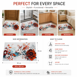 Floor Mat Super-Absorbent 30 x 50 cm - Assorted Designs