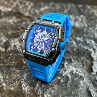 Men's Watch Light Luxury Brand Wine Barrel dial Fashionable Night