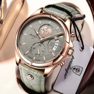 POEDAGAR Sports Casual Man Watch Date Waterproof Luminous Leather