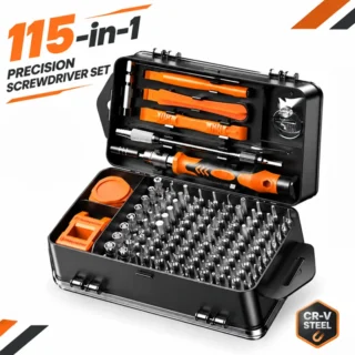 Magnetic Precision Screwdriver Set 115 in 1 CRV Steel Torx Triwing Professional Repair Tool Kit for Electronics Laptop Phone