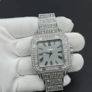 Luxury Diamond Rhinestone Watch Rose Gold Chain Strap
