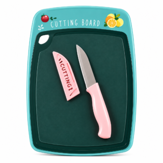 Plastic Cutting Board with Knife