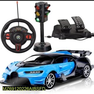 Realistic RC Car Blue Black Racing Toy for Kids