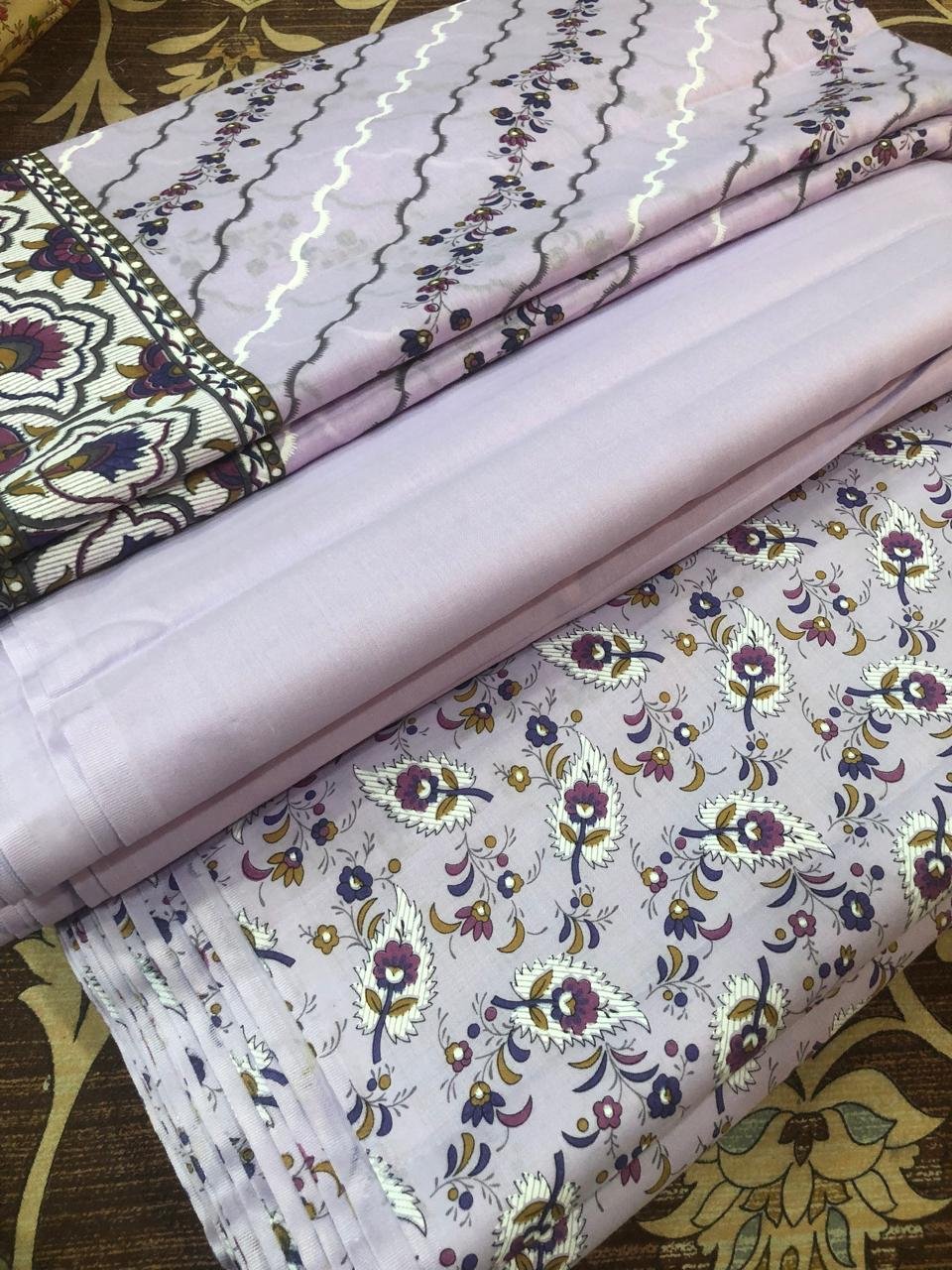 Wash & Wear Printed 3-Piece Unstitched Suit (Shirt, Dupatta, Trouser)