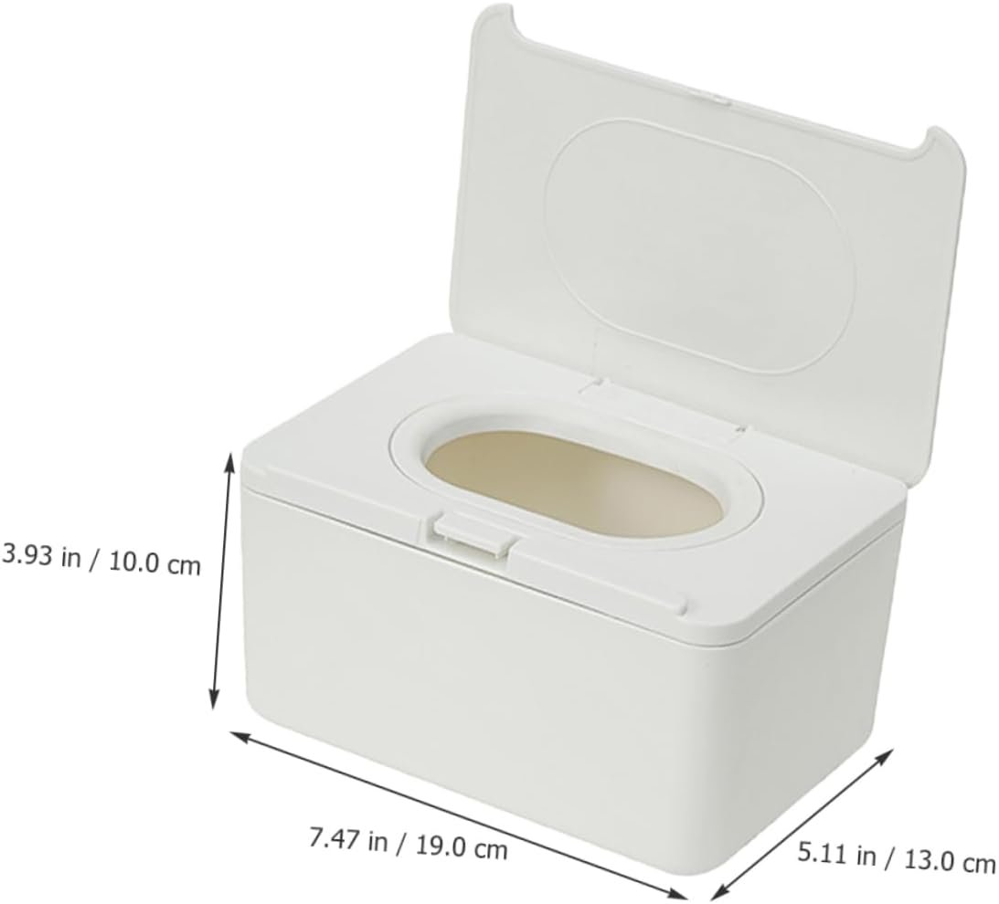 White Tissue Box with Soft-Open Lid
