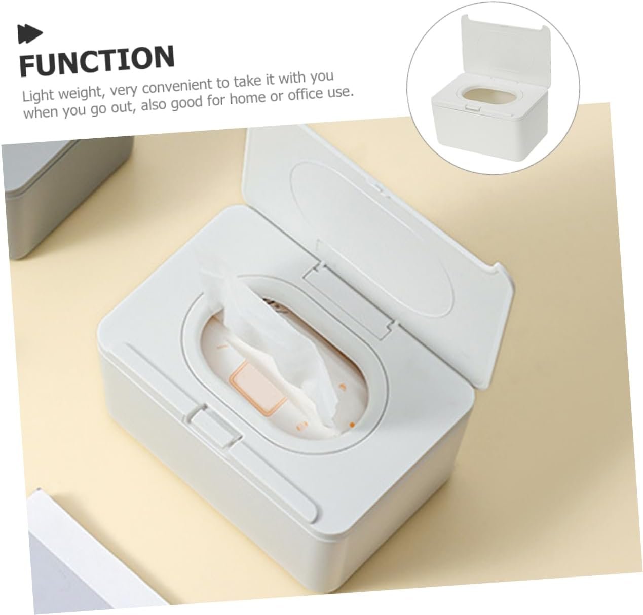 White Tissue Box with Soft-Open Lid