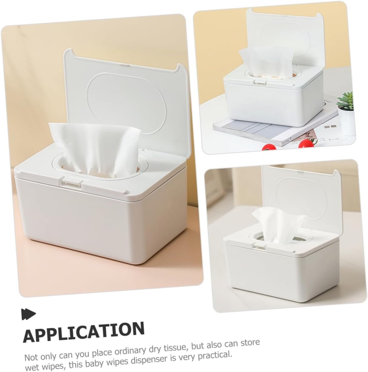 White Tissue Box with Soft-Open Lid