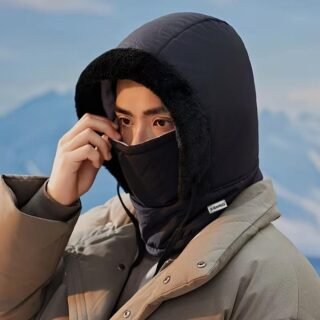 Women’s & Men’s Fleece Hooded Scarf | Winter Thermal Balaclava Face Mask | Fleece-Lined Ski Mask Hat for Cold Weather, Snow, Cycling, Hiking & Outdoor Activities |Random Color
