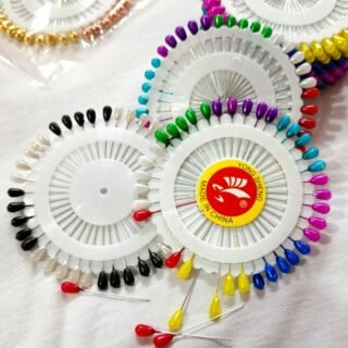 Yong Sheng Large Colorful Scarf Pin Roll Decorative Pins Pack Of 12 (40 Pins Each Pack)